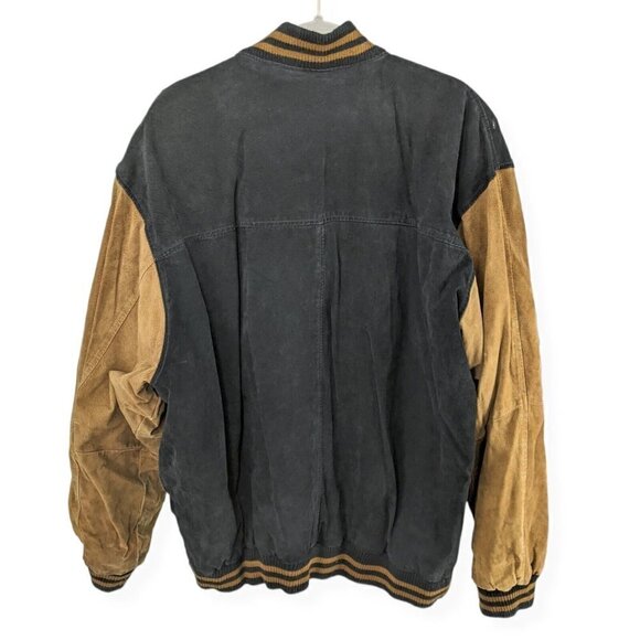 VTG Salt Lake City Utah Winter Olympics 2002 Bomber Jacket Suede 3XL Tall - Picture 2 of 11